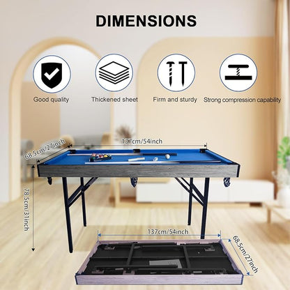 54" 5in1 Multi-fuction Games Table, Folding Multi Game Combination Table Set - Image 2