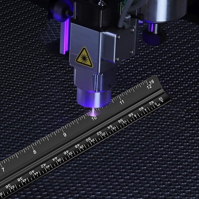 Architectural Scale Ruler, 12 Inch Aluminium Architect Scale Ruler, Imperial - Image 5