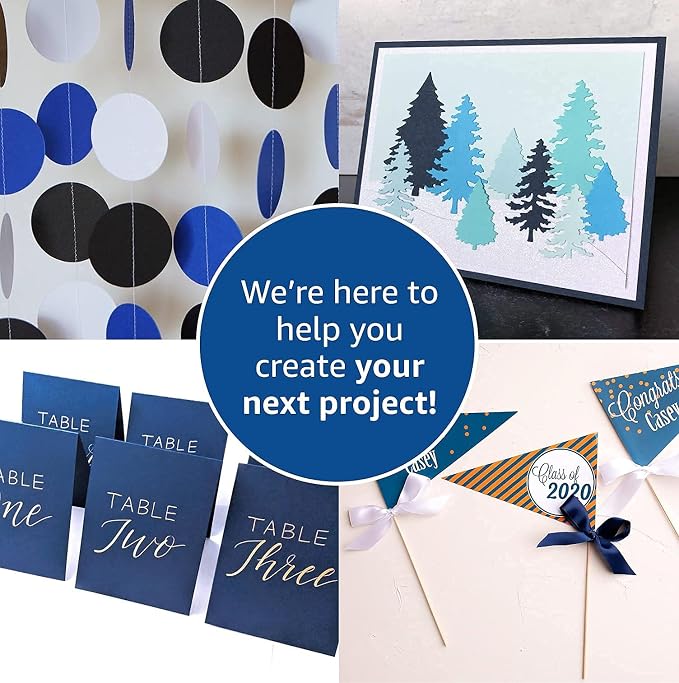 Blue Navy Colored Cardstock Thick Paper 50 Sheets, 8.5" x 11" Heavyweight 92lb - Image 6