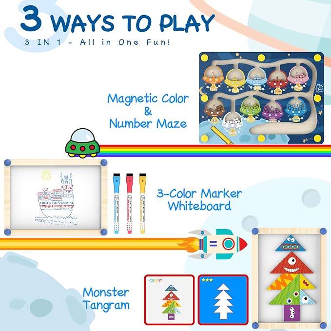 Magnetic Color & Number Maze Toy - Image 2