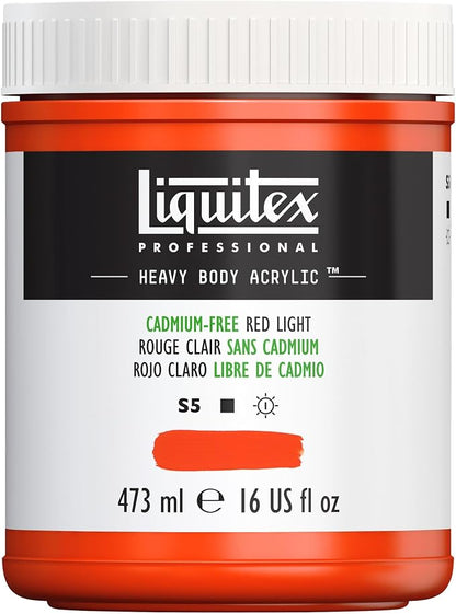 Liquitex Professional Heavy Body Acrylic Paint, 16-oz Pot, Cadmium Free Red by Liquitex