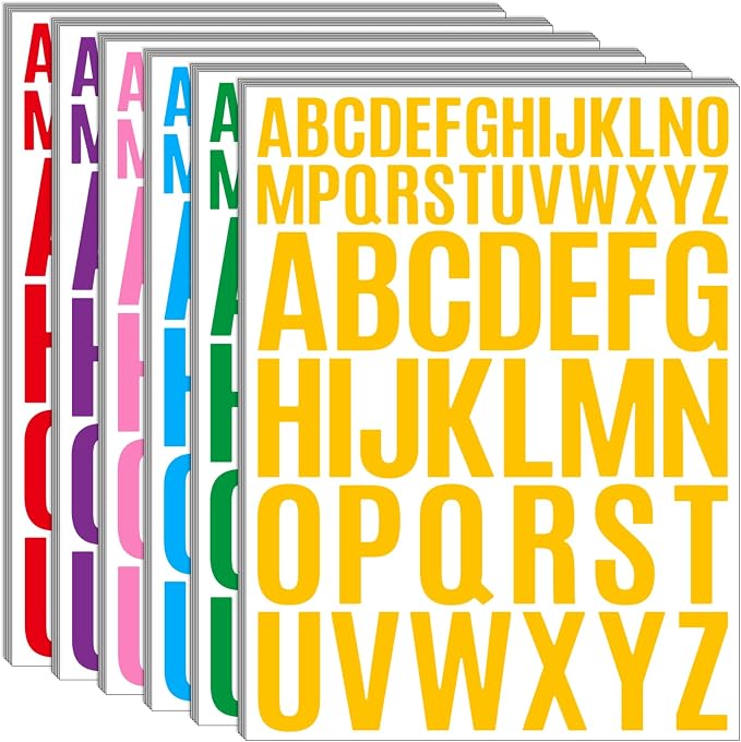 Bemeol Letter Stickers 1560 Pieces 30 Sheets Stick on Vinyl Letters Capital by Bemeol