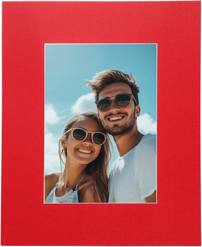 Picture Mats, 8 x 10 for 5 x 7 Pictures Acid Free White Core Bevel Cut Frame by uxcell