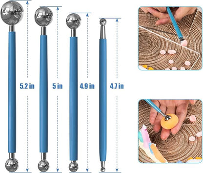 Dotting Tools, Silicone Clay Sculpting Tool, Ceramic Clay Ball Stylus Dot - Image 3