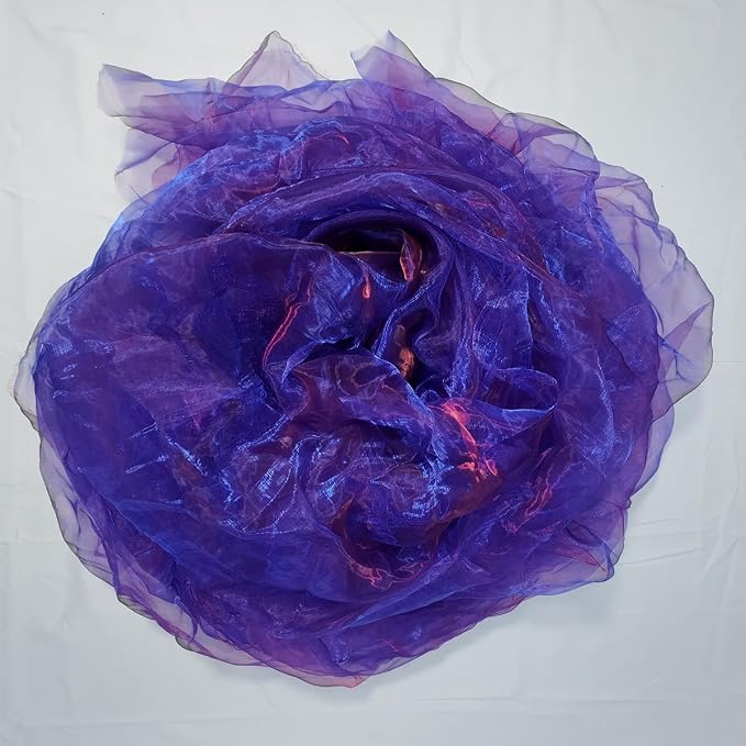 Two-Tone Iridescent Holographic Organza Fabric - Image 5