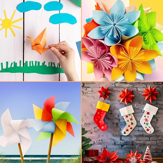 Square Origami Paper, 200 Sheets, 20 Colors Origami Kit - Image 6