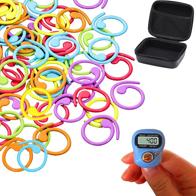 60PCS Metal Stitch Markers, Crochet Knitting Stitch Markers Yarn Row Stitch - Image 8