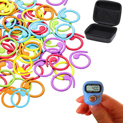 60PCS Metal Stitch Markers, Crochet Knitting Stitch Markers Yarn Row Stitch - Image 8