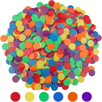 Coopay 300 Pieces Counters Counting Chips Plastic Markers Mixed Colors by Coopay