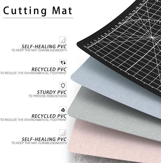 DIYSELF Cutting Mat 8in×6in, Self Healing Cutting Mat, A5 Rotary Cutting Mats - Image 3