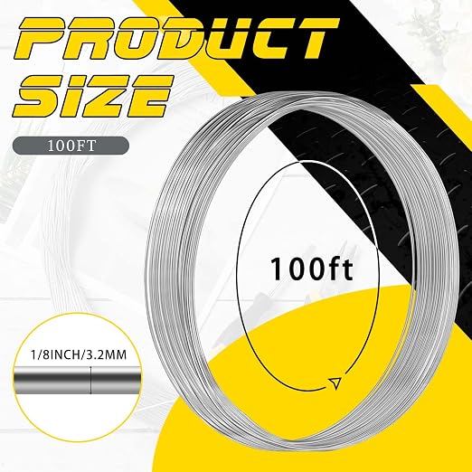 Zonon 100 ft 1/8 Inch Aluminum Armature Wire Metal Armature Bendable Aluminum - Image 2
