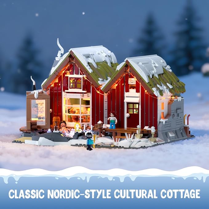 Spa-Cabin Winter Lighting-Building-Bricks Set - Image 5
