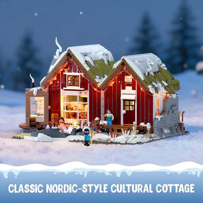 Spa-Cabin Winter Lighting-Building-Bricks Set - Image 5