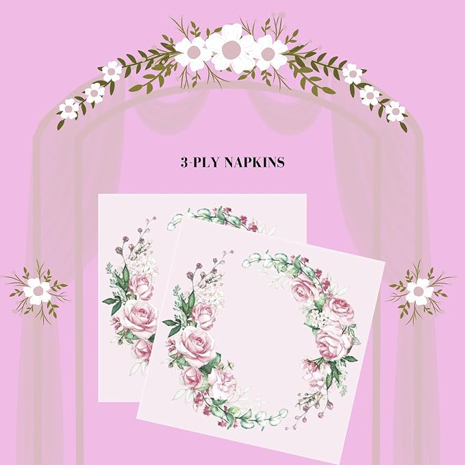 20-ct 13x13 Flowers Paper Luncheon Decoupage Napkins, 3-Ply Servilletas Printed - Image 5
