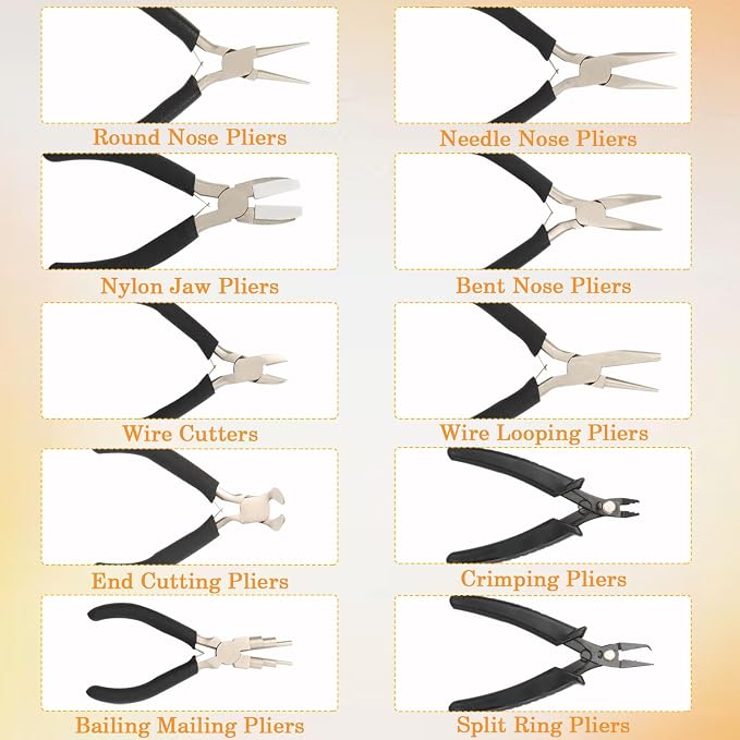 10 Pack Jewelry Pliers Set, Mini Pliers Set, Jewelry Making Include Flat - Image 7