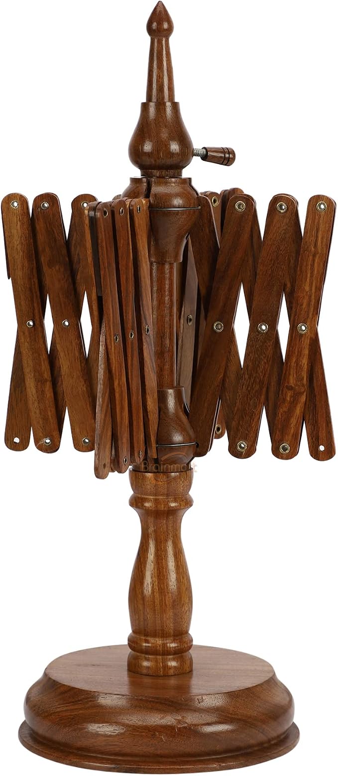 Bhartiya Handicrafts Rosewood Table Top Yarn Swift | Hand Operated Yarn Winder - Image 9
