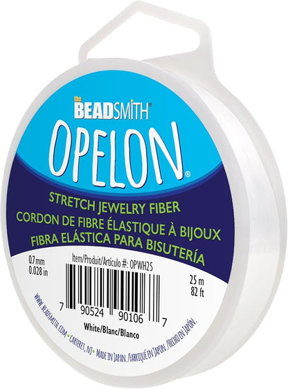 The Beadsmith Opelon Stretch Cord – Elastic Beading Fiber, 0.7 mm Diameter by TheBeadsmith