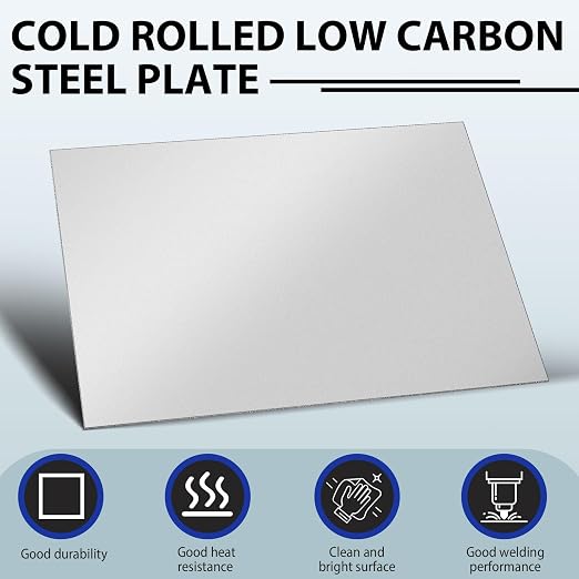 2 Pcs 16 x 12 Inch Mild Steel Sheet Cold Rolled 16 Gauge Metal Plate Weldable - Image 4