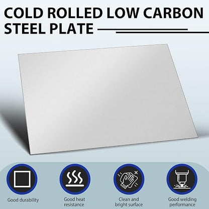 2 Pcs 16 x 12 Inch Mild Steel Sheet Cold Rolled 16 Gauge Metal Plate Weldable - Image 4