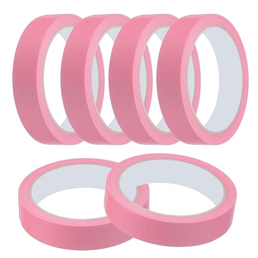 MECCANIXITY Masking Tape 0.8 Inch x 21 Yard Painter's Tape Pink Paint Tapes by MECCANIXITY
