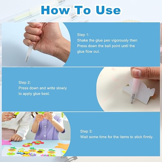 6 Pcs Glue Stick Pens for Crafting, Easy Precise Control Fine Tip, Quick Dry - Image 7
