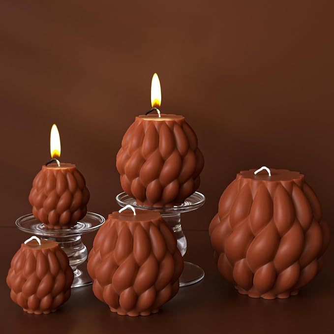 3 Pack Spiral Ball Cylinder Soap & Candle Mold - Image 3