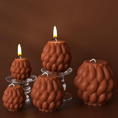 3 Pack Spiral Ball Cylinder Soap & Candle Mold - Image 3