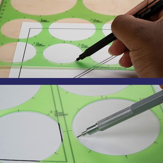 Pacific Arc Template: Large Circle Master, 11 Circles, 1.5" to 3.5" 8.5" x 11" - Image 5