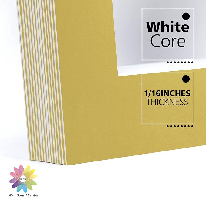 Mat Board Center, 11x14 for 8x10 Old Gold Color Mats - Image 8