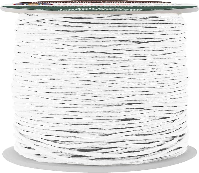 Mandala Crafts 0.5mm 109 Yards White Cotton Waxed Cord by MandalaCrafts