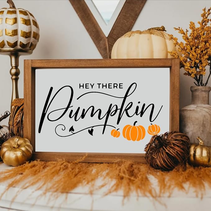 Fall Stencils for Painting on Wood Pumpkin Thanksgiving Stencil Reusable Hello - Image 6