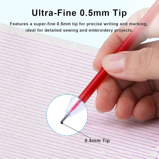 7-Color Heat Erasable Fabric Markers - Image 4