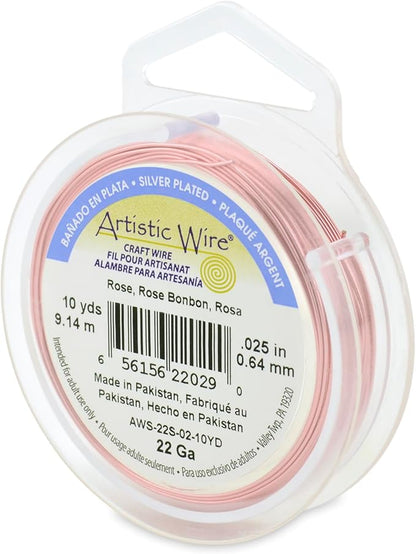 Artistic Wire, 22 Gauge Silver Plated Tarnish Resistant Colored Copper Craft by ArtisticWire