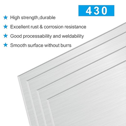 4PCS 8"x8"x1/32 Stainless Steel Metal Plates - Image 3
