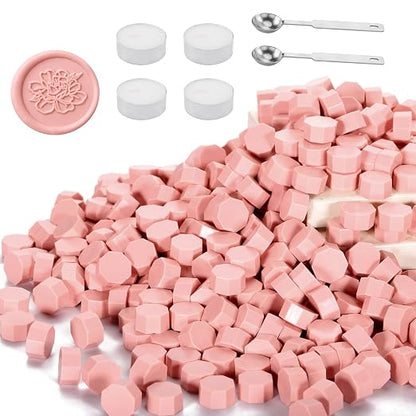 Yoption 360Pcs Dusty Pink Sealing Wax Beads, Sealing Wax Kit by Yoption
