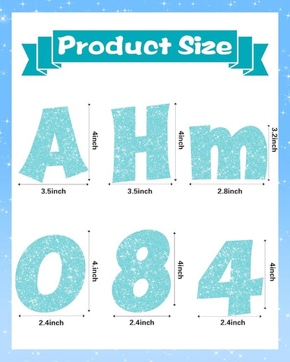 237 Pcs Glitter Bulletin Board Letters, Numbers and Punctuation, Poster Board - Image 3