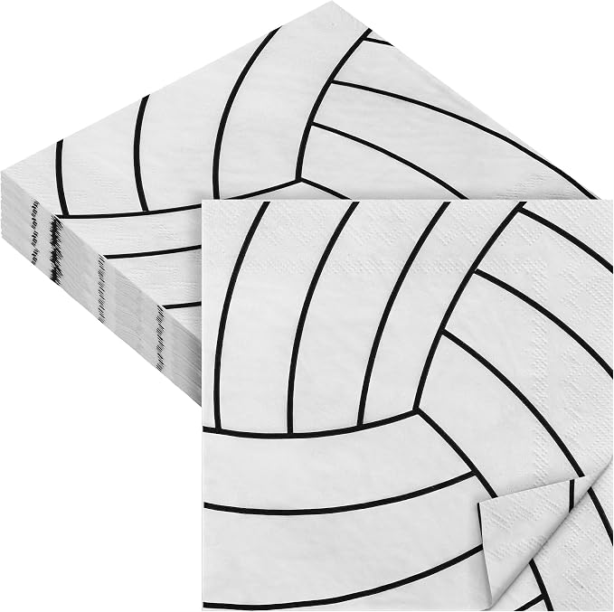 Aodaer 48 Count Volleyball-Themed Paper Napkins, 13 x 13 Inches Unfolded by Aodaer