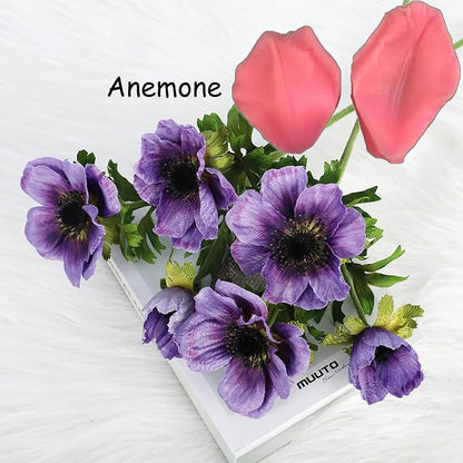 Gumpaste Flower Silicone Veiner Mold 8 Set, Fondant Flower Mold Leaf Tulip - Image 6