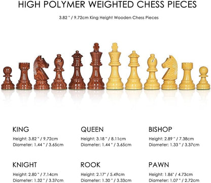 AMEROUS 20'' x 20'' Wooden Chess Set - Image 4