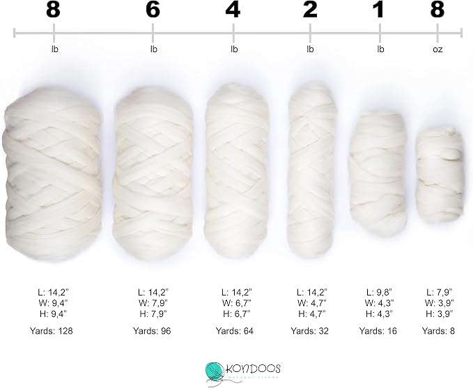 Natural Wool Bulky chunky yarn roving, 8 lb. Best fot hand made Spinning - Image 5
