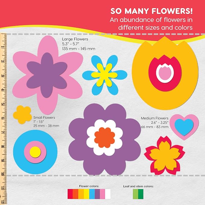 FreshCut Crafts: 280 Pieces of DIY Flower Cutouts - Image 4