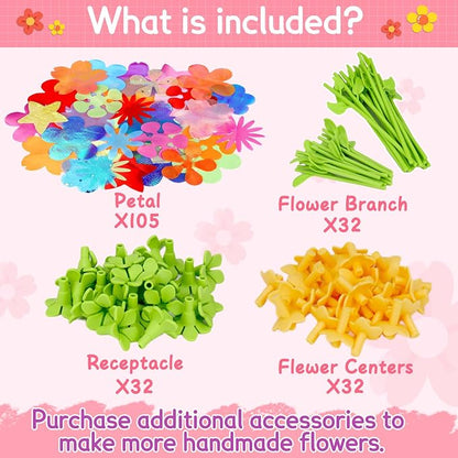 Qirptey Flower Bouquet Craft Kit Accessories DIY Arts and Crafts Toys - Image 2
