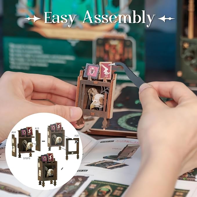 Fsolis Book Nook Kits, DIY Miniature House Kit 3D Puzzles - Image 5