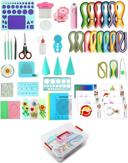 Paper Quilling Kit 3mm/5mm/10mm 1740pcs Quilling Paper Strips Quilling Tool Set by YURROAD