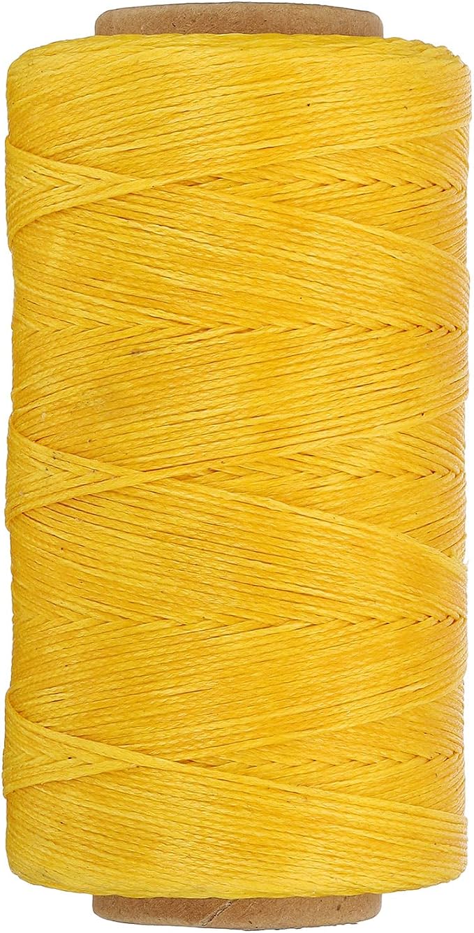 PATIKIL 284 Yard Flat Waxed Thread 150D 1mm Leather Sewing Cord by PATIKIL