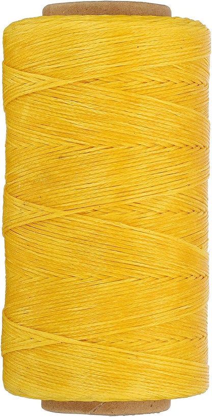 PATIKIL 284 Yard Flat Waxed Thread 150D 1mm Leather Sewing Cord by PATIKIL