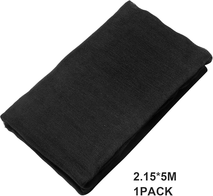 Boao Halloween Cheese Cloth 85 x 197 Inch Black Cheesecloth Roll - Image 2