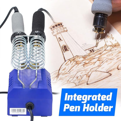 WEP 939D-VI Dual Pen Wood Burning Kit 250-750℃/482-1382℉ A/B Toggle Wood - Image 4