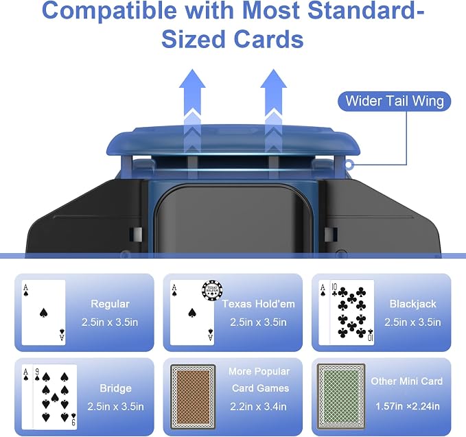 BEE&FLOWER Card Shuffler 2600mAh Rechargeable Auto-Stop Automatic Card Shuffler - Image 5