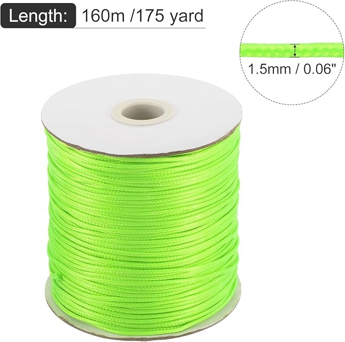 MECCANIXITY Waxed Cord 1.5mm Waxed Polyester Cord 175 Yard Wax String - Image 2
